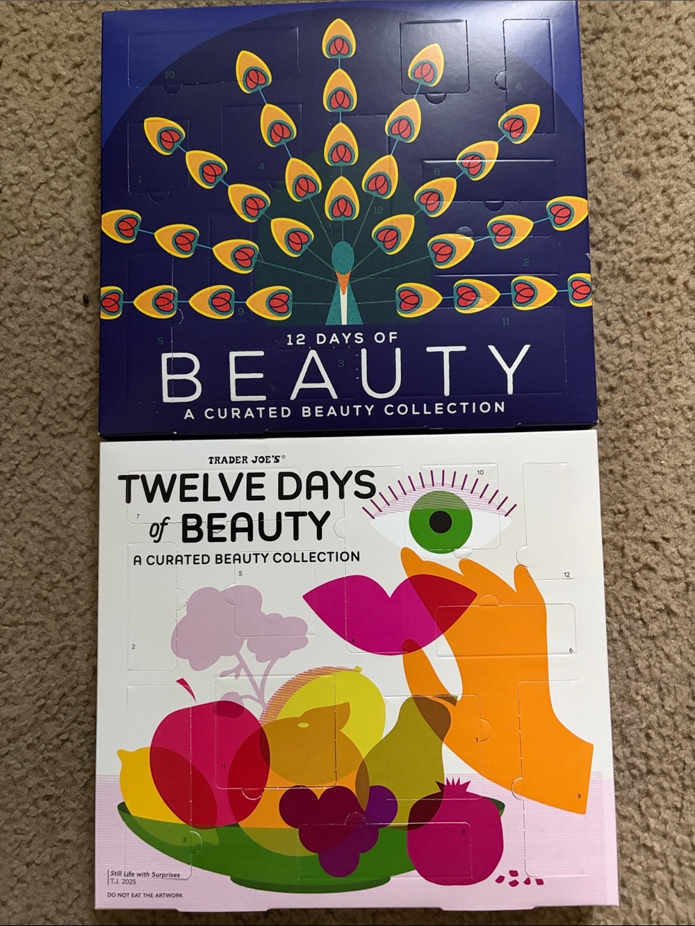 Trader Joe's Twelve Days of Beauty Advent Calendars - Colorful Duo